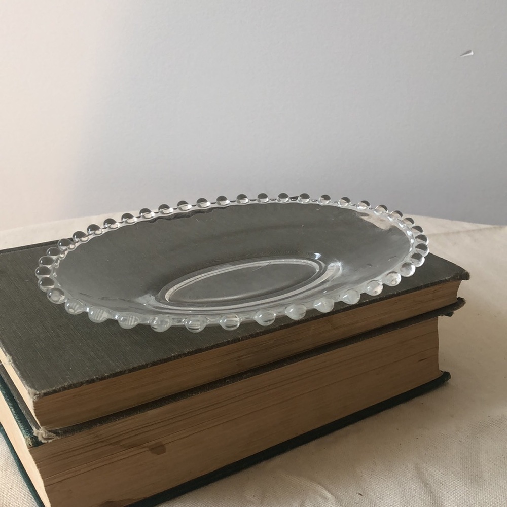 Imperial Glass Company Candlewick Oval Glass Plate or Small Serving Dish